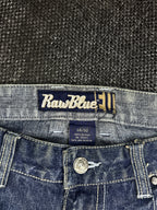 [V0134de] Vintage seltene Raw Blue y2k / 2000s baggy jeans shorts