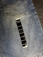 [V0150de] Vintage seltene Southpole y2k / 2000s blaue baggy jeans shorts (Gold Tab)