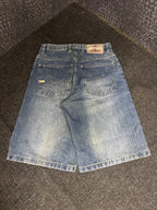 [V0148de] Vintage seltene Southpole y2k / 2000s blaue baggy jeans shorts (Gold Tab)