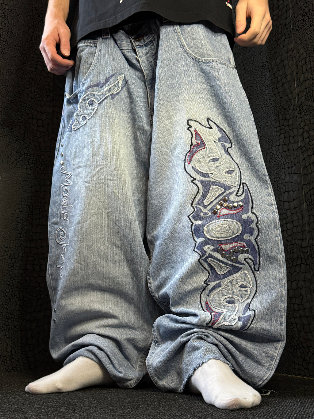[V0796] Vintage y2k Mido Jeans blaue baggy jeans