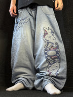 [V0796] Vintage y2k Mido Jeans blaue baggy jeans