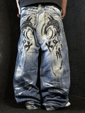 [V0960de] Vintage y2k Kosmo Lupo blaue straight jeans
