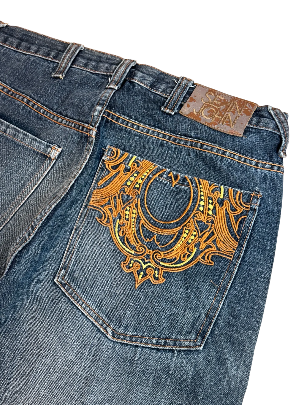 [V0927] Vintage y2k / 2000s Sean John marineblaue baggy jeans