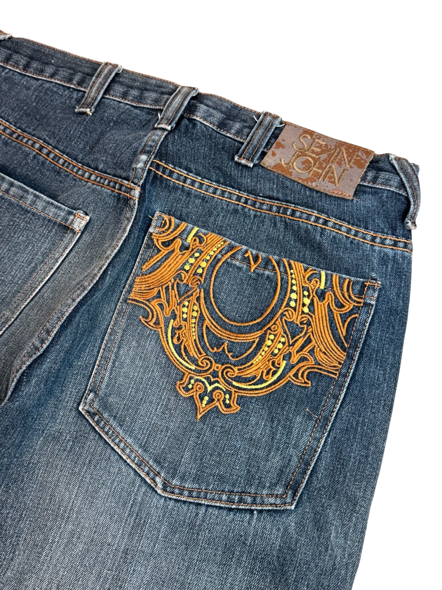 [V0927] Vintage y2k / 2000s Sean John marineblaue baggy jeans