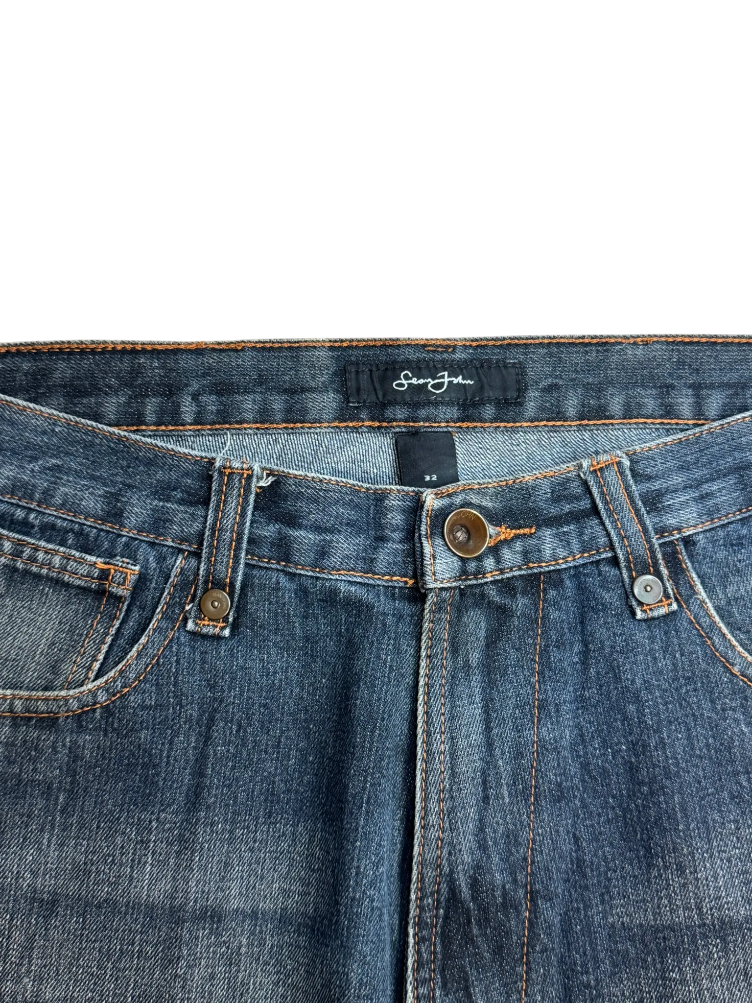[V0927] Vintage y2k / 2000s Sean John marineblaue baggy jeans