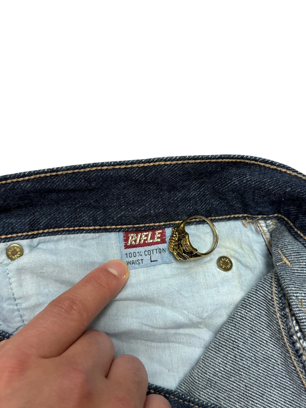 [V0899] Vintage y2k / 2000s Rifle marineblaue baggy jeans