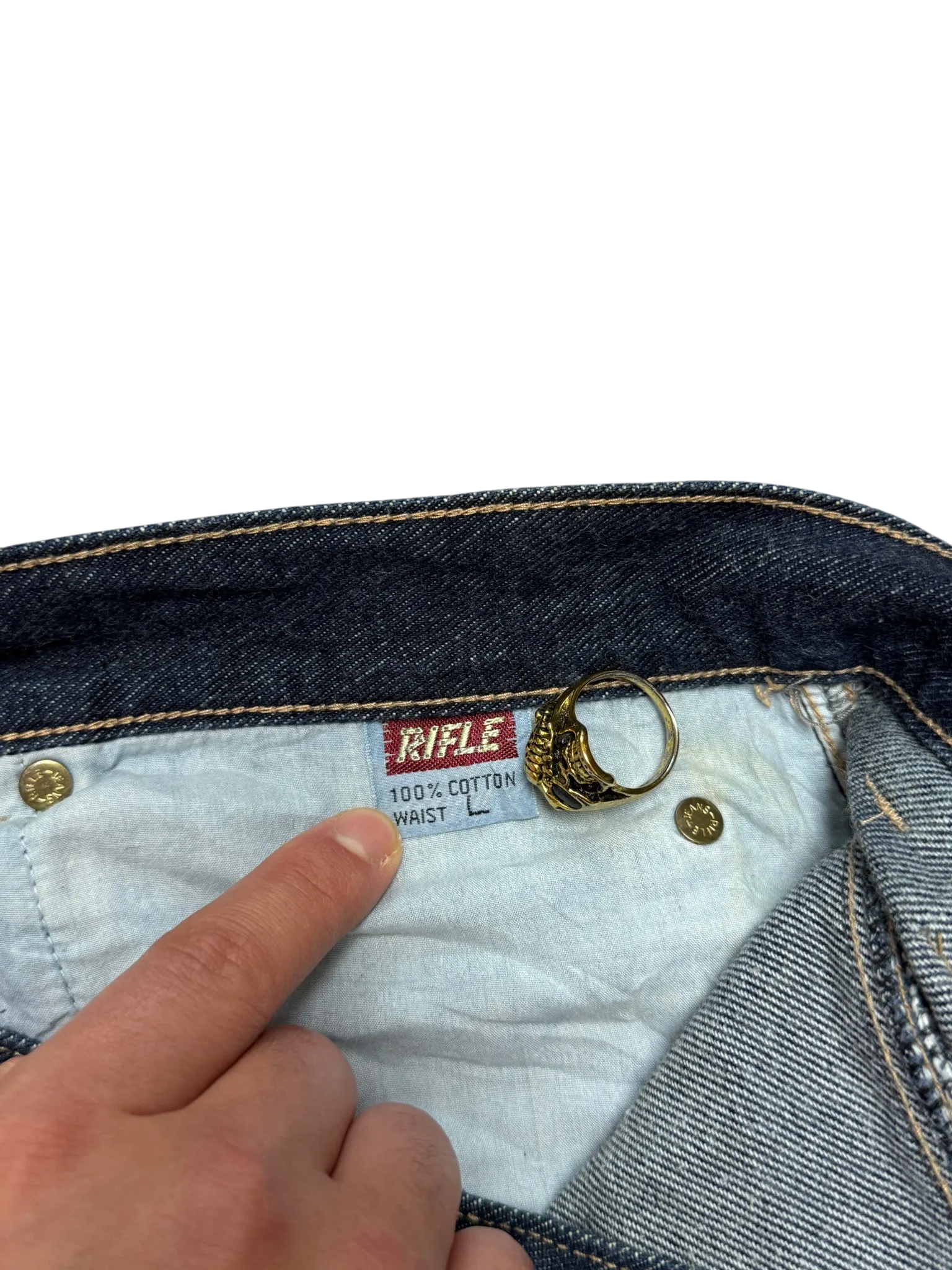 [V0899] Vintage y2k / 2000s Rifle marineblaue baggy jeans