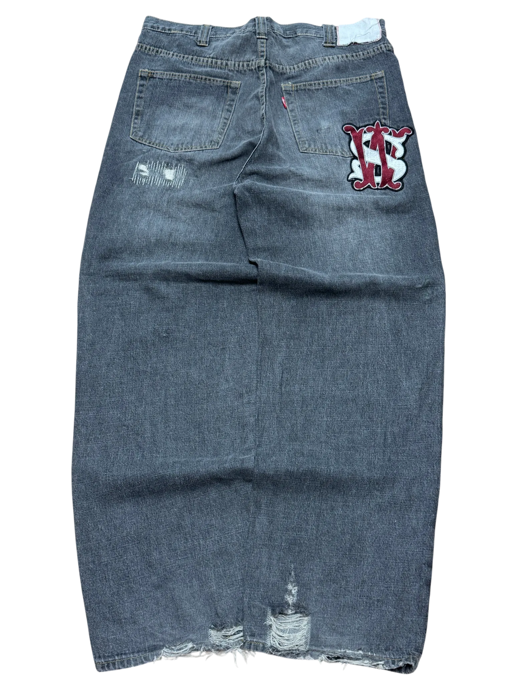[V0907] Vintage y2k / 2000s Swagger graue baggy jeans