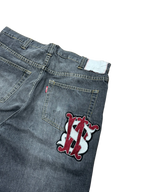 [V0907] Vintage y2k / 2000s Swagger graue baggy jeans