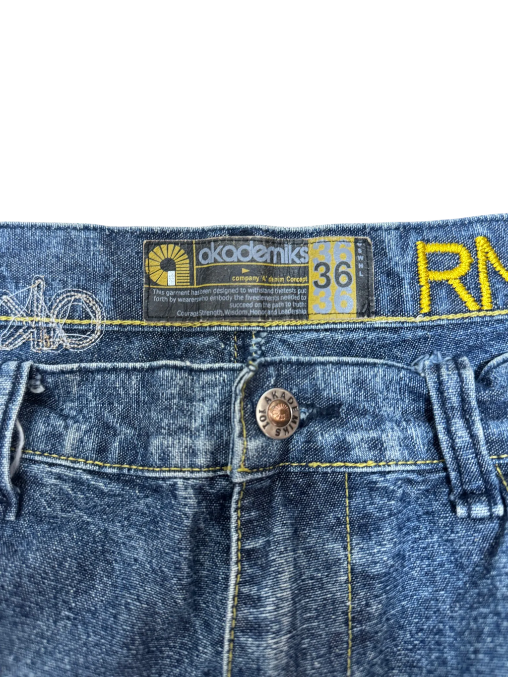 [V0897] Vintage y2k / 2000s Akademiks blaue baggy jeans