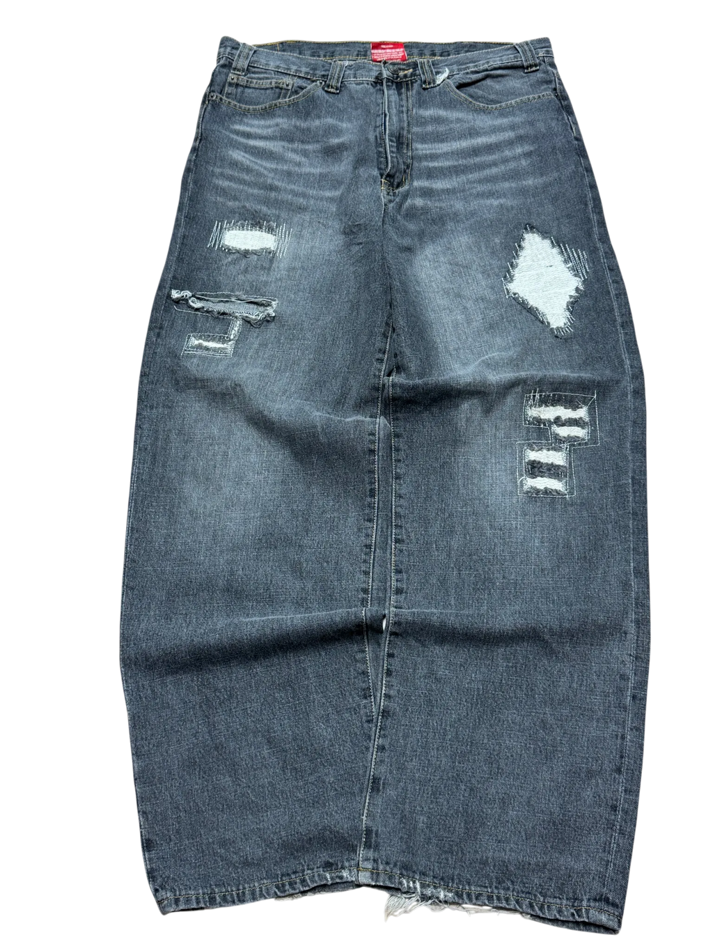 [V0907] Vintage y2k / 2000s Swagger graue baggy jeans