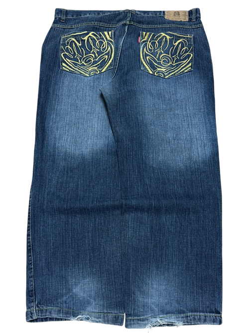 [V0898] Vintage y2k / 2000s Joker blaue baggy jeans