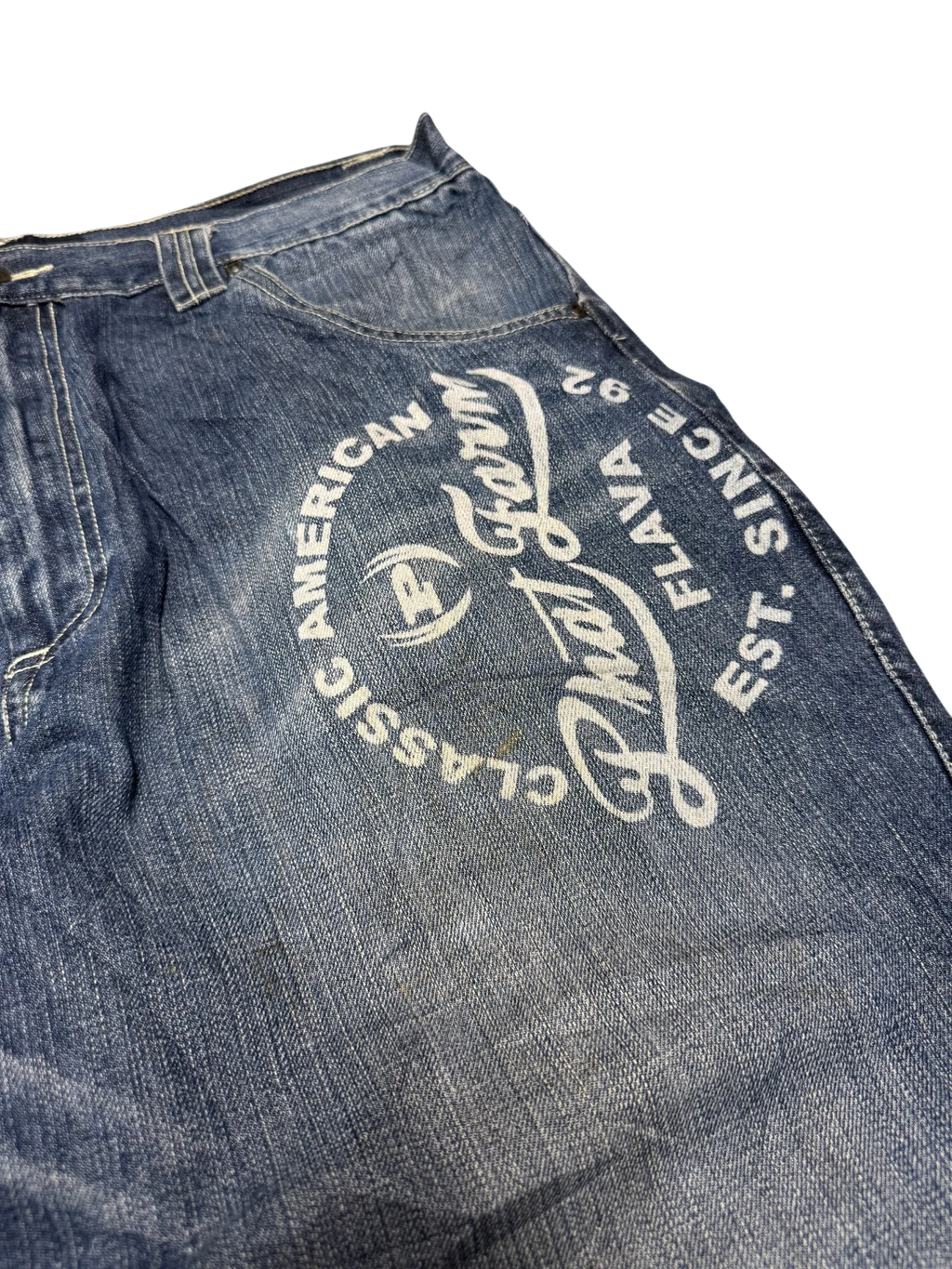 [V0925] Vintage y2k / 2000s Phat Farm blaue baggy jeans