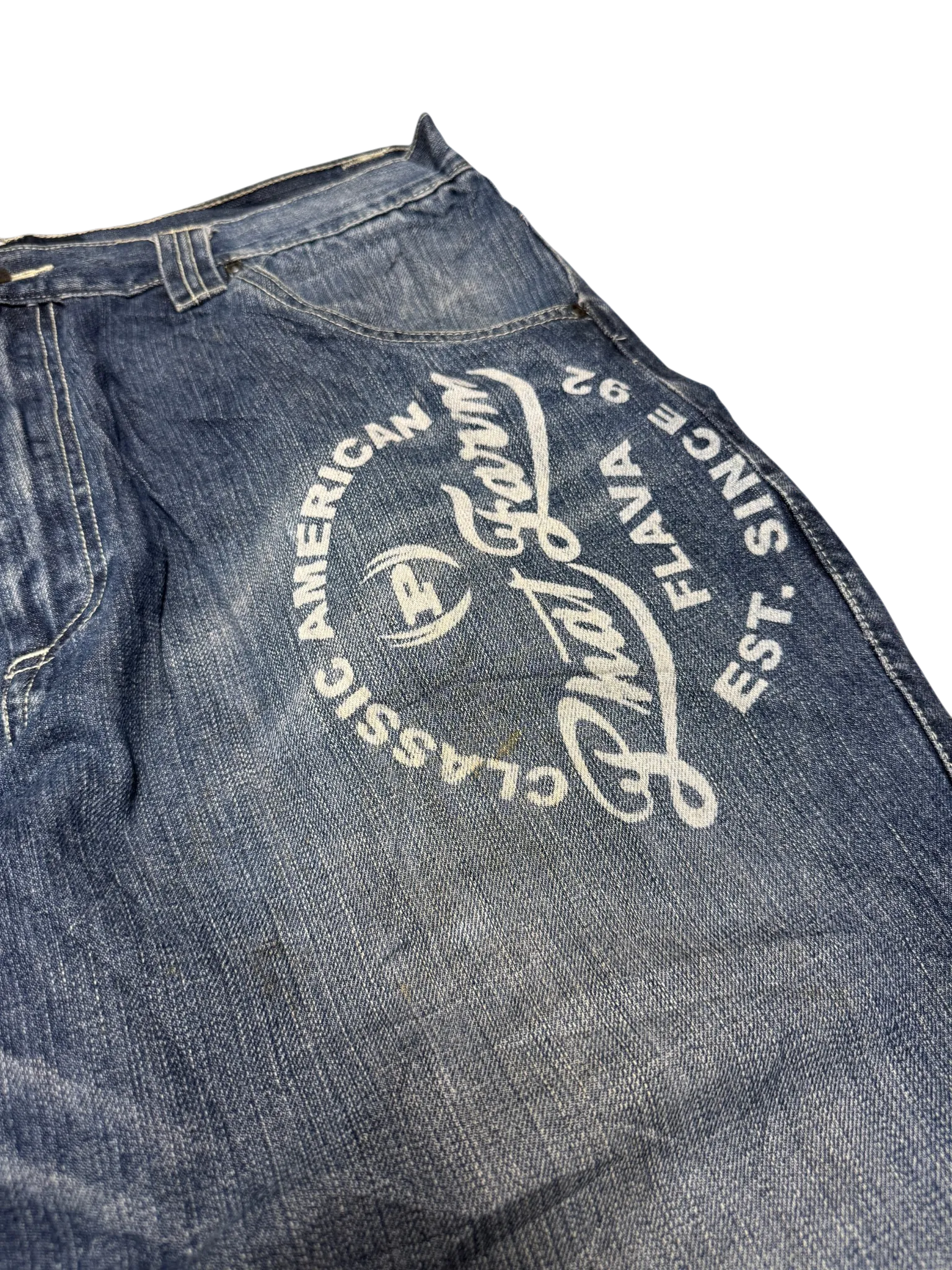 [V0925] Vintage y2k / 2000s Phat Farm blaue baggy jeans