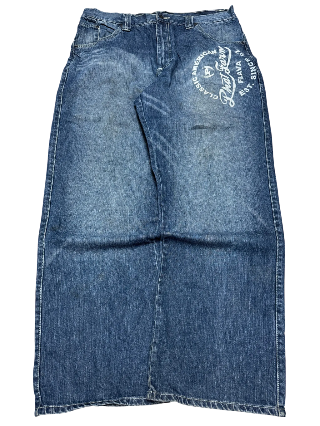 [V0925] Vintage y2k / 2000s Phat Farm blaue baggy jeans