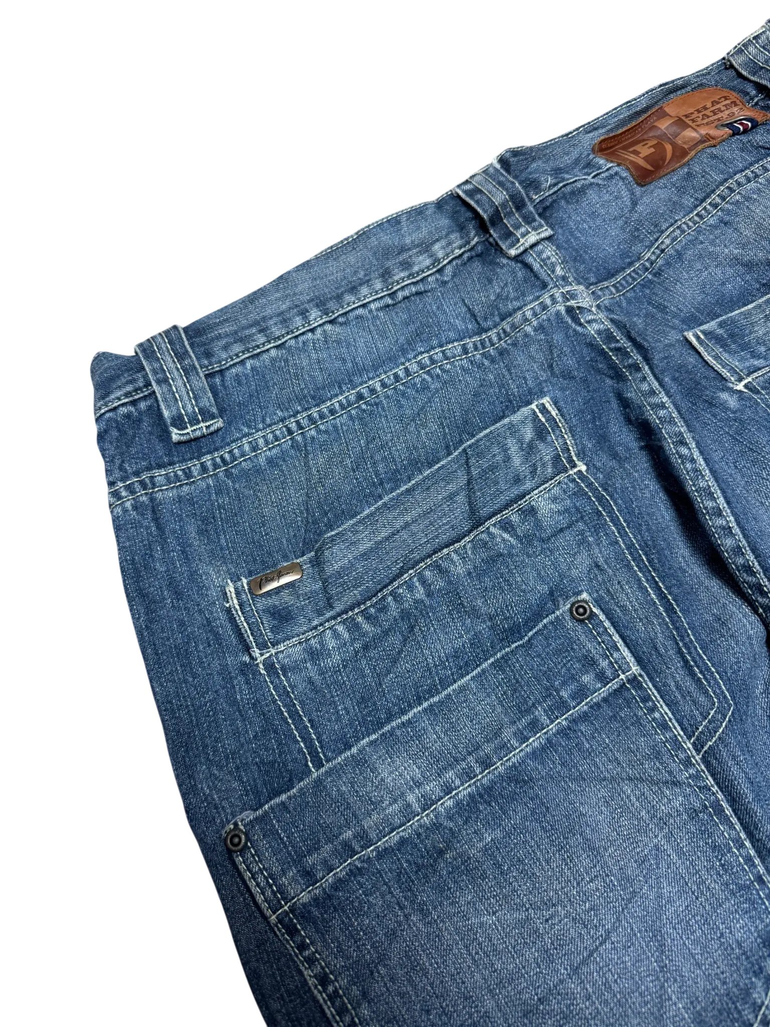 [V0925] Vintage y2k / 2000s Phat Farm blaue baggy jeans