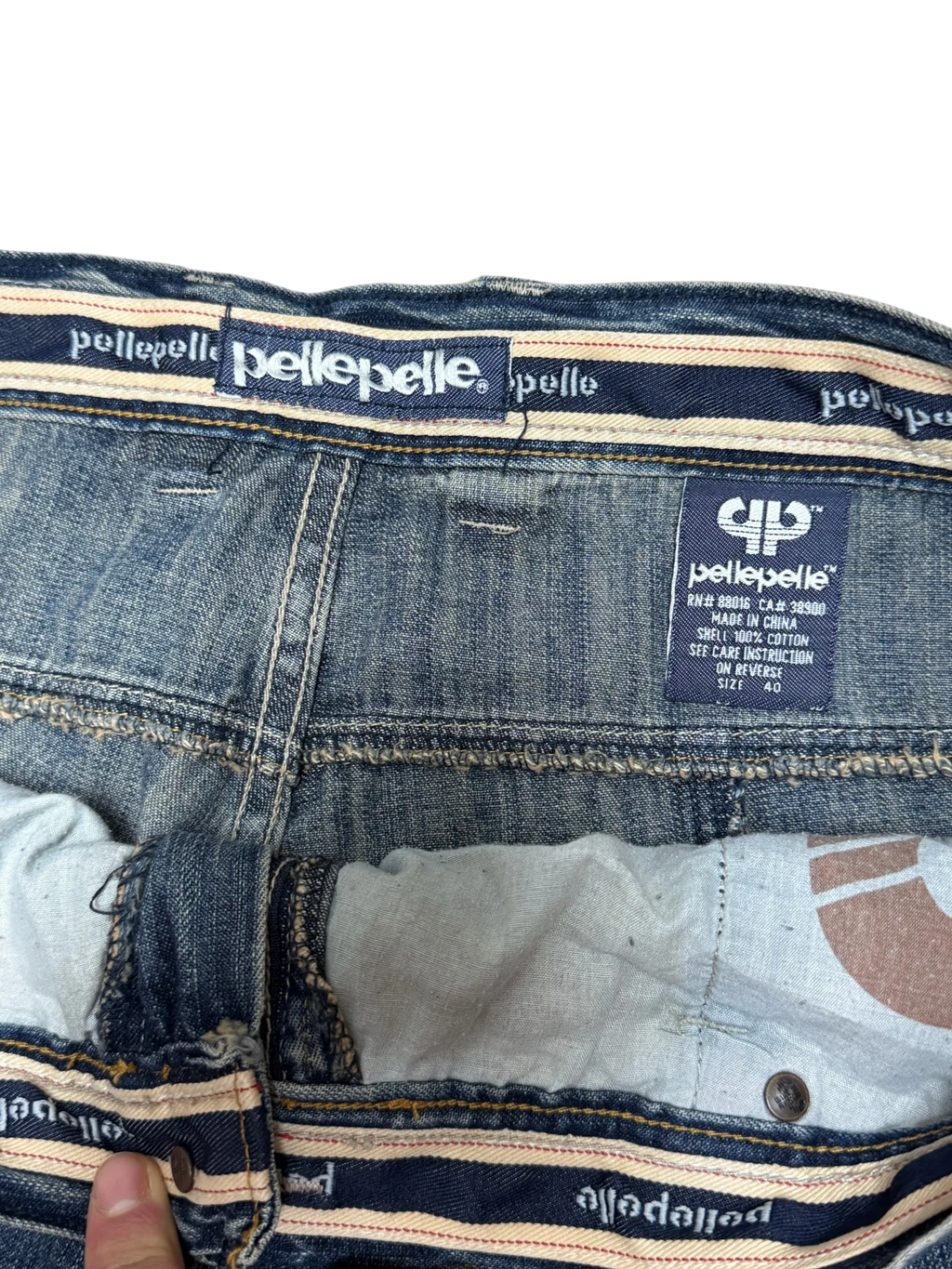 [V0928] Vintage y2k / 2000s Pelle Pelle blaue baggy jeans
