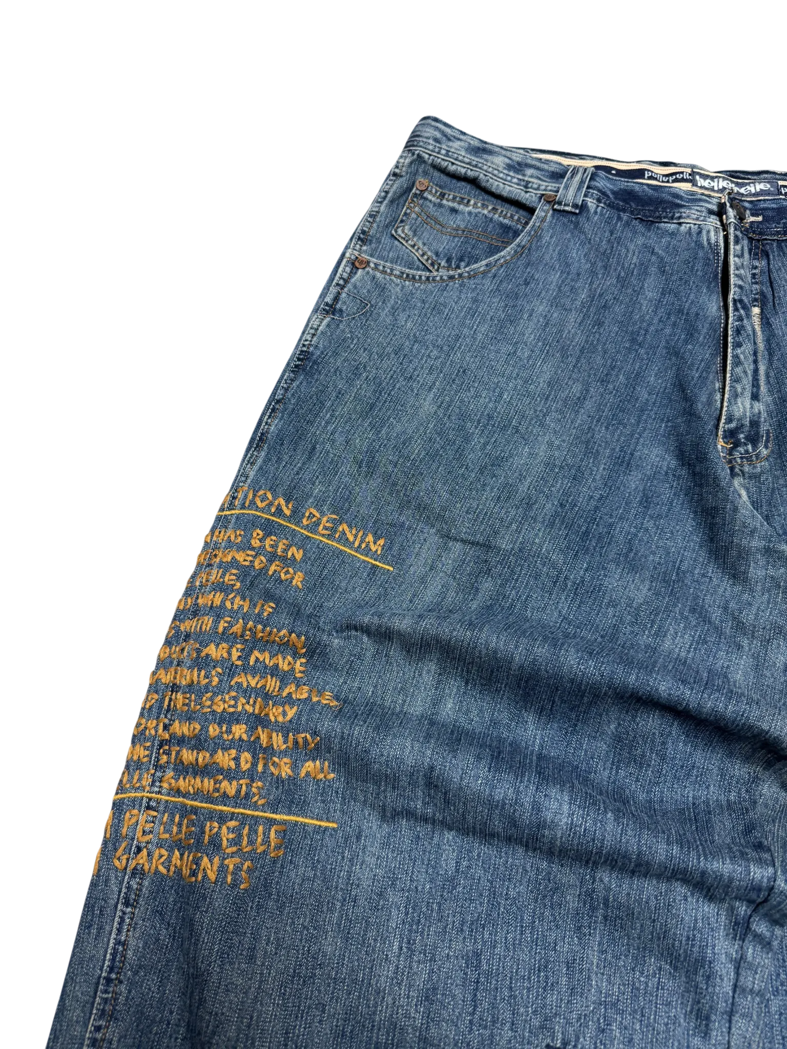 [V0928] Vintage y2k / 2000s Pelle Pelle blaue baggy jeans