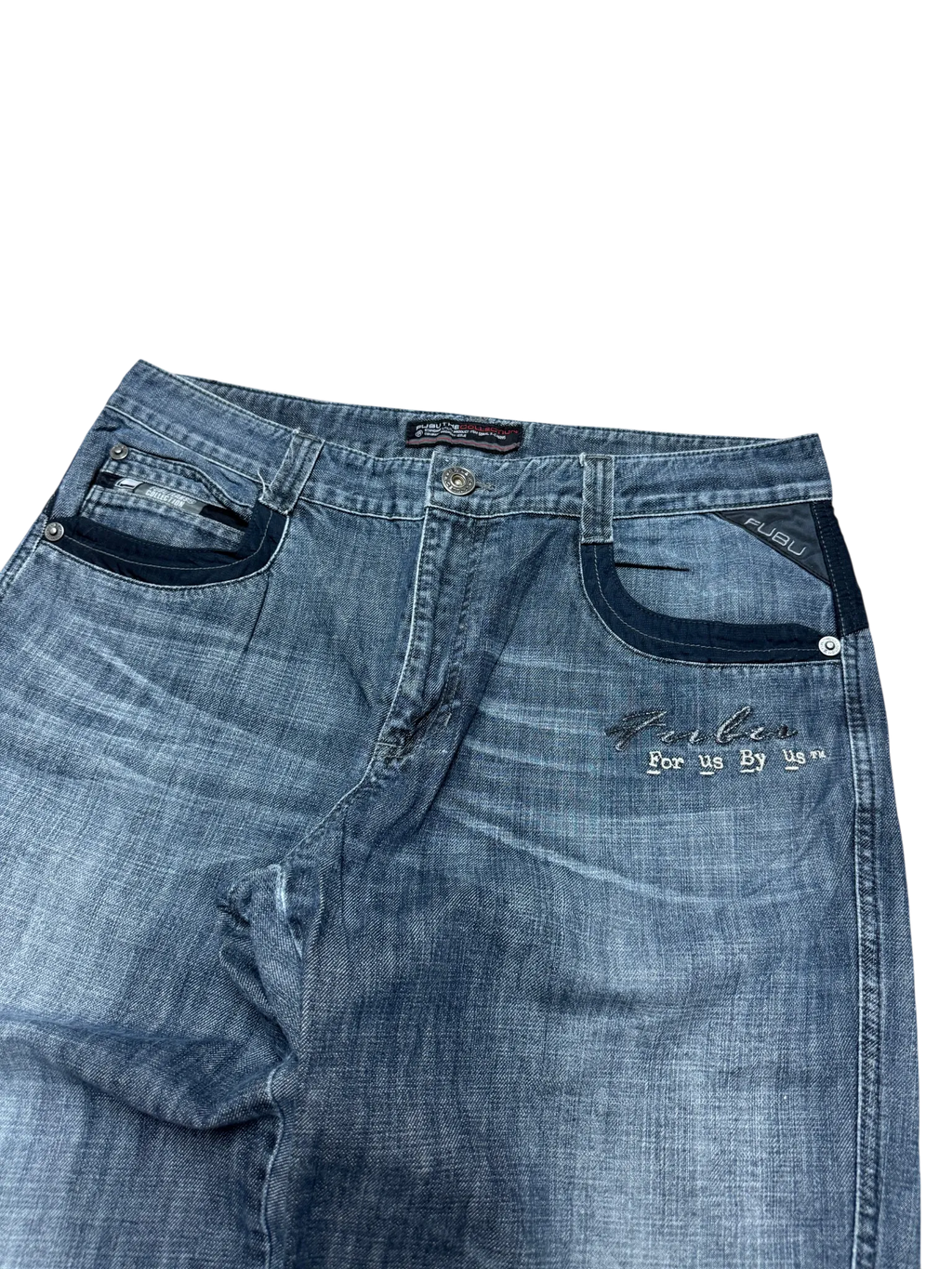 [V0948] Vintage y2k / 2000s Fubu blaue baggy jeans