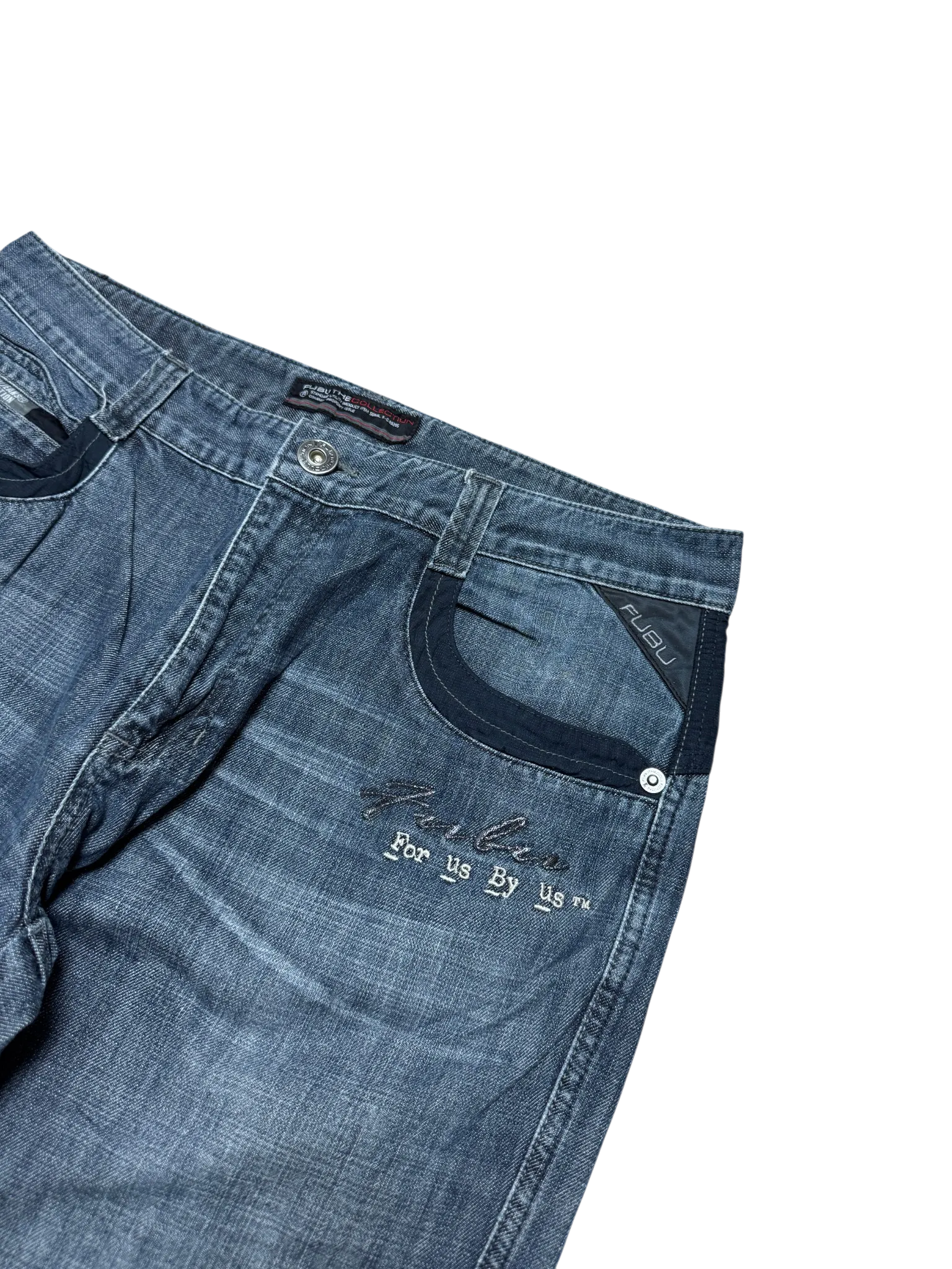 [V0948] Vintage y2k / 2000s Fubu blaue baggy jeans