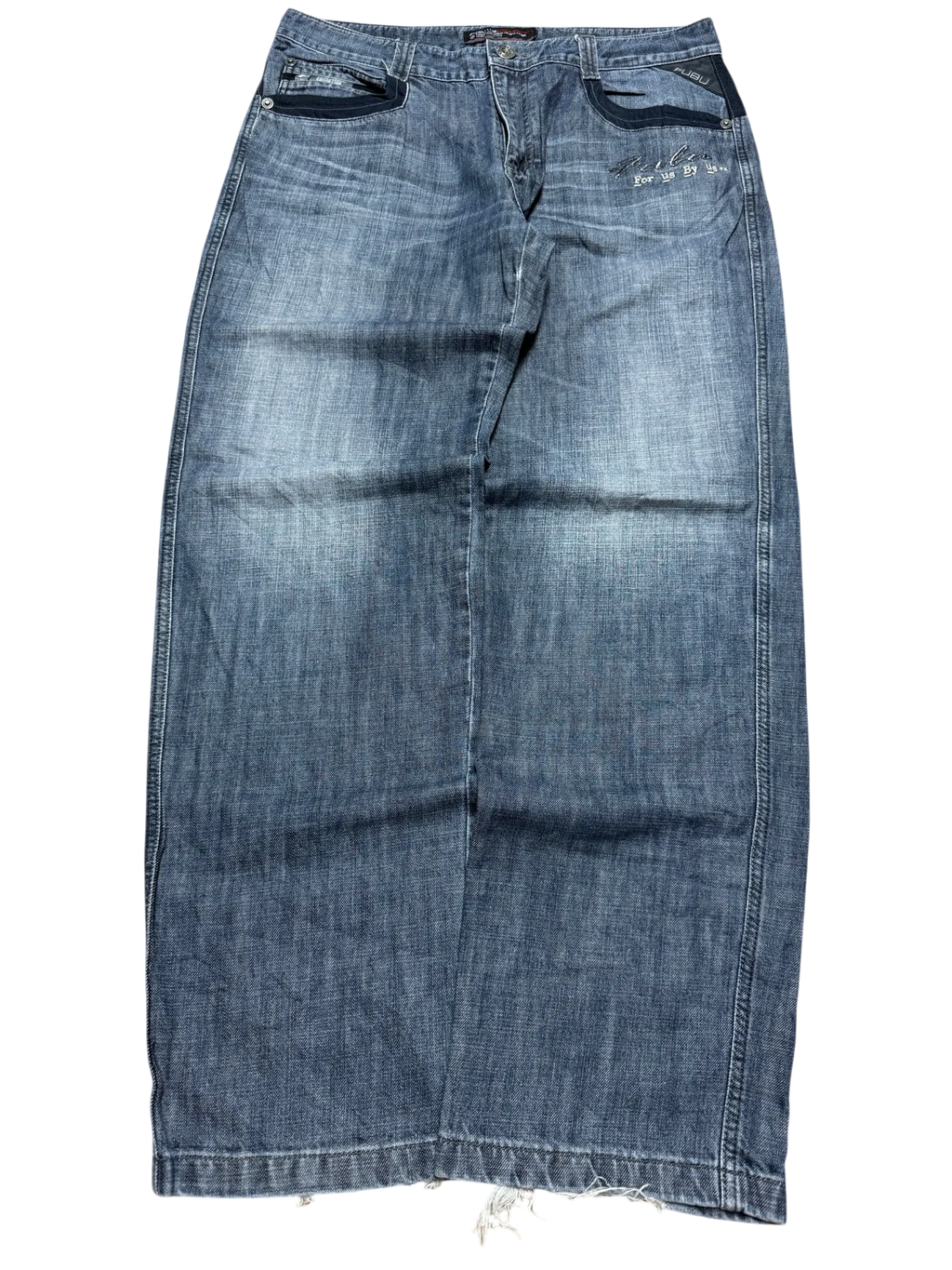 [V0948] Vintage y2k / 2000s Fubu blaue baggy jeans
