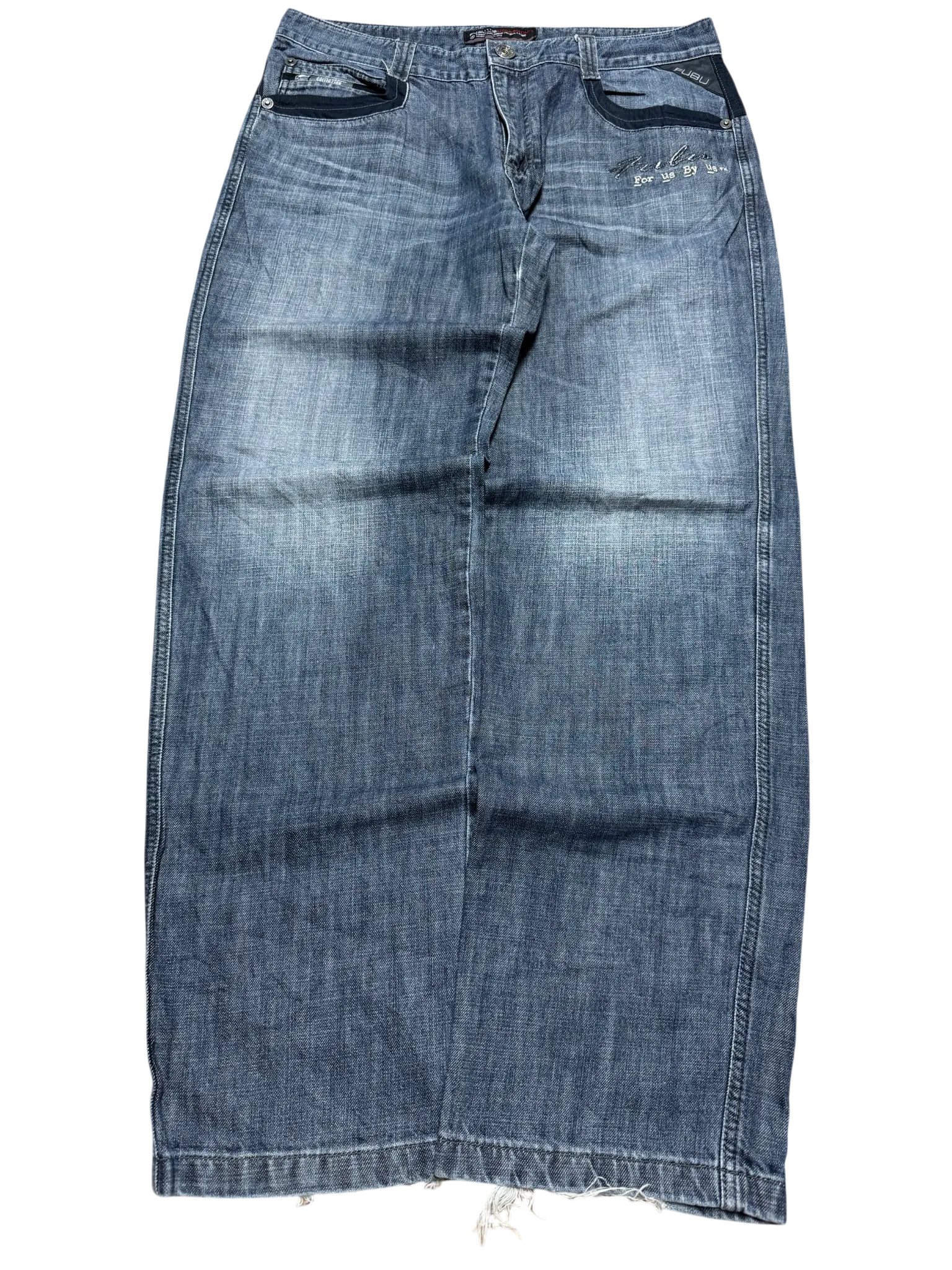 [V0948] Vintage y2k / 2000s Fubu blaue baggy jeans