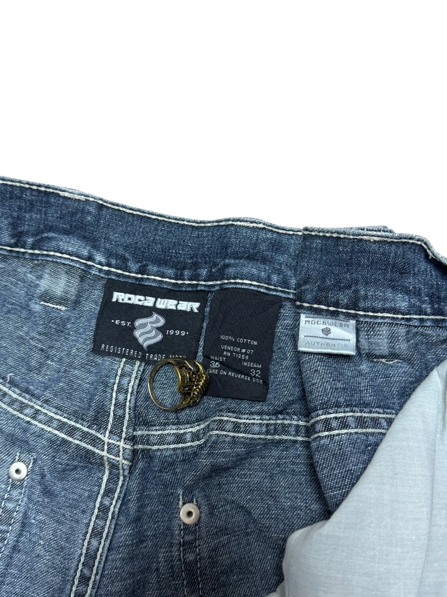 [V0933] Vintage y2k / 2000s Rocawear blaue baggy jeans