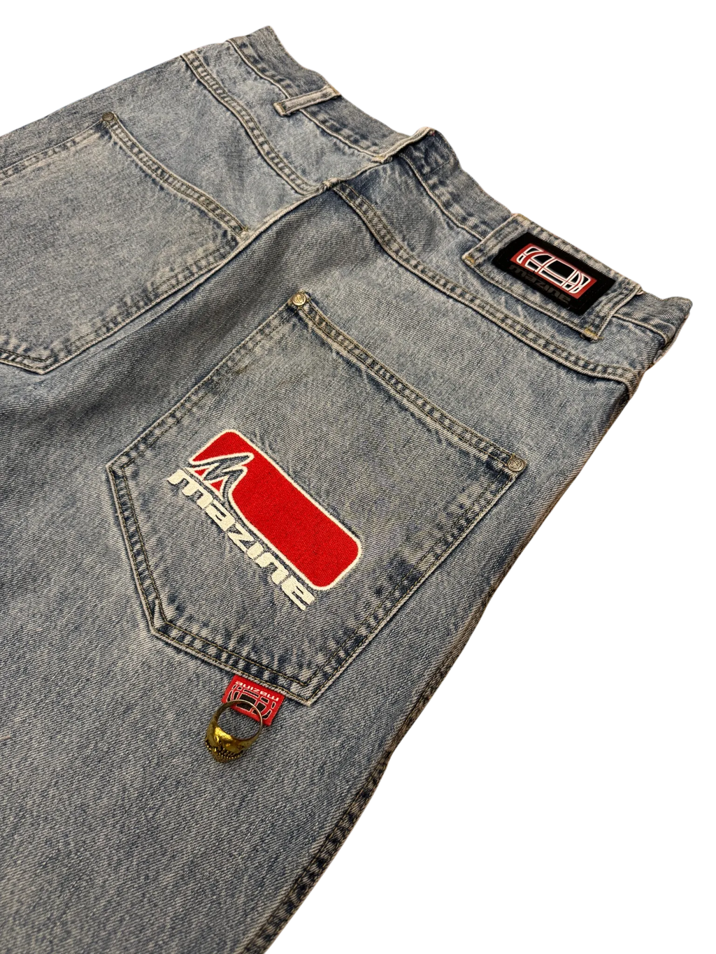 [V0896] Vintage y2k / 2000s Mazine blaue baggy jeans