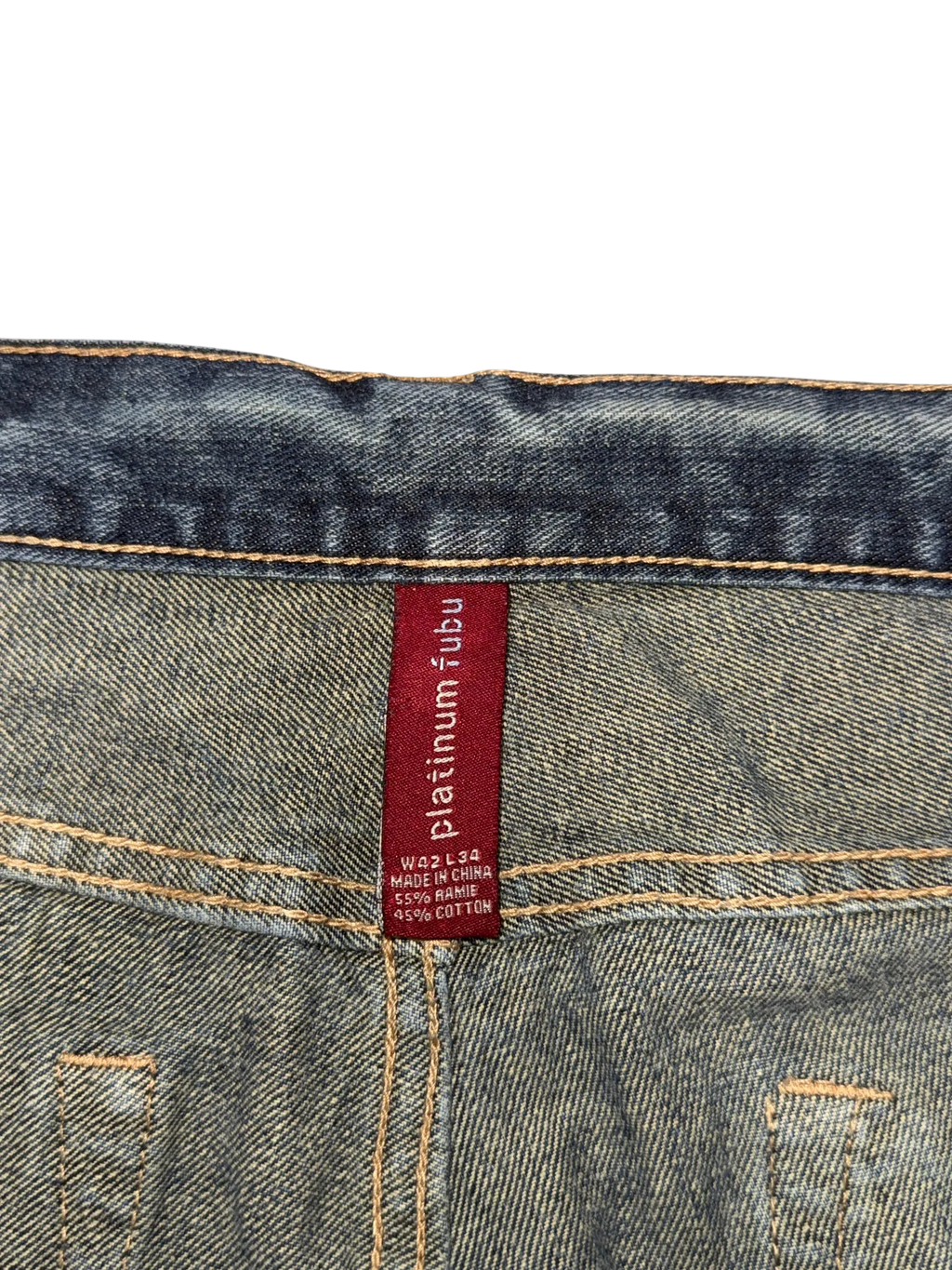 [V0949] Vintage y2k / 2000s Fubu blaue baggy jeans (Platinum Fubu)