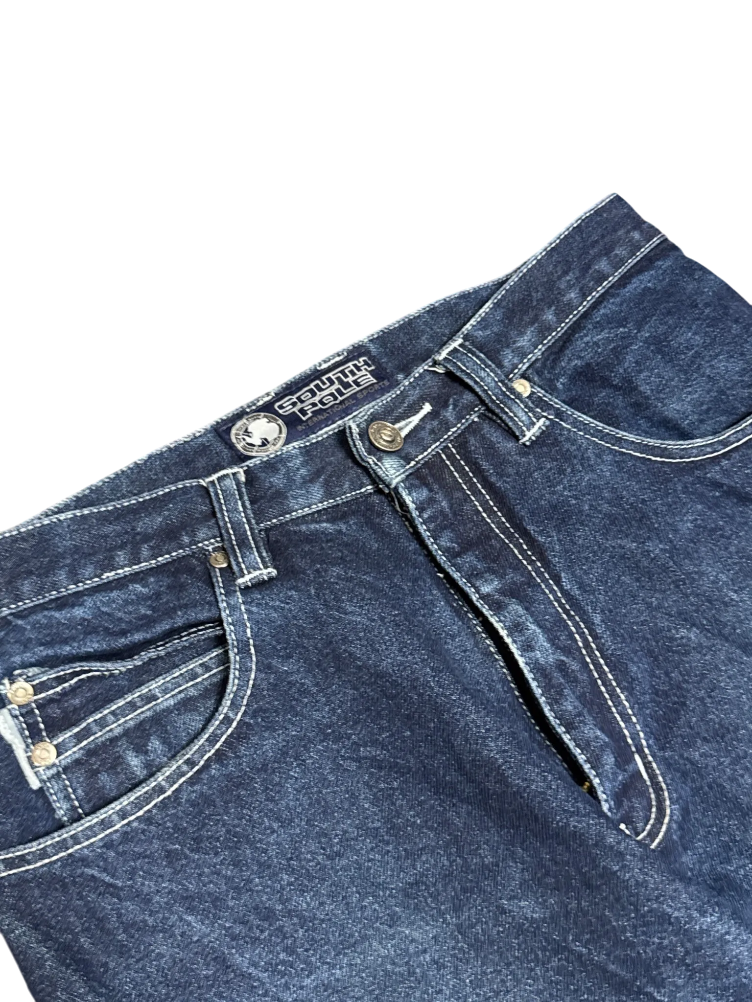 [V0886de] Vintage y2k Southpole marineblaue baggy jeans