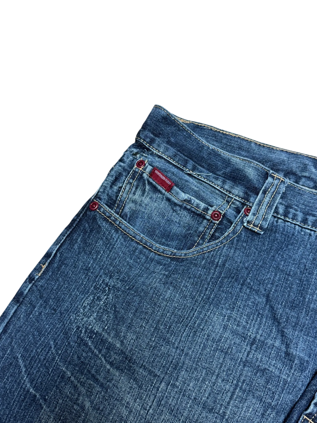 [V0949] Vintage y2k / 2000s Fubu blaue baggy jeans (Platinum Fubu)