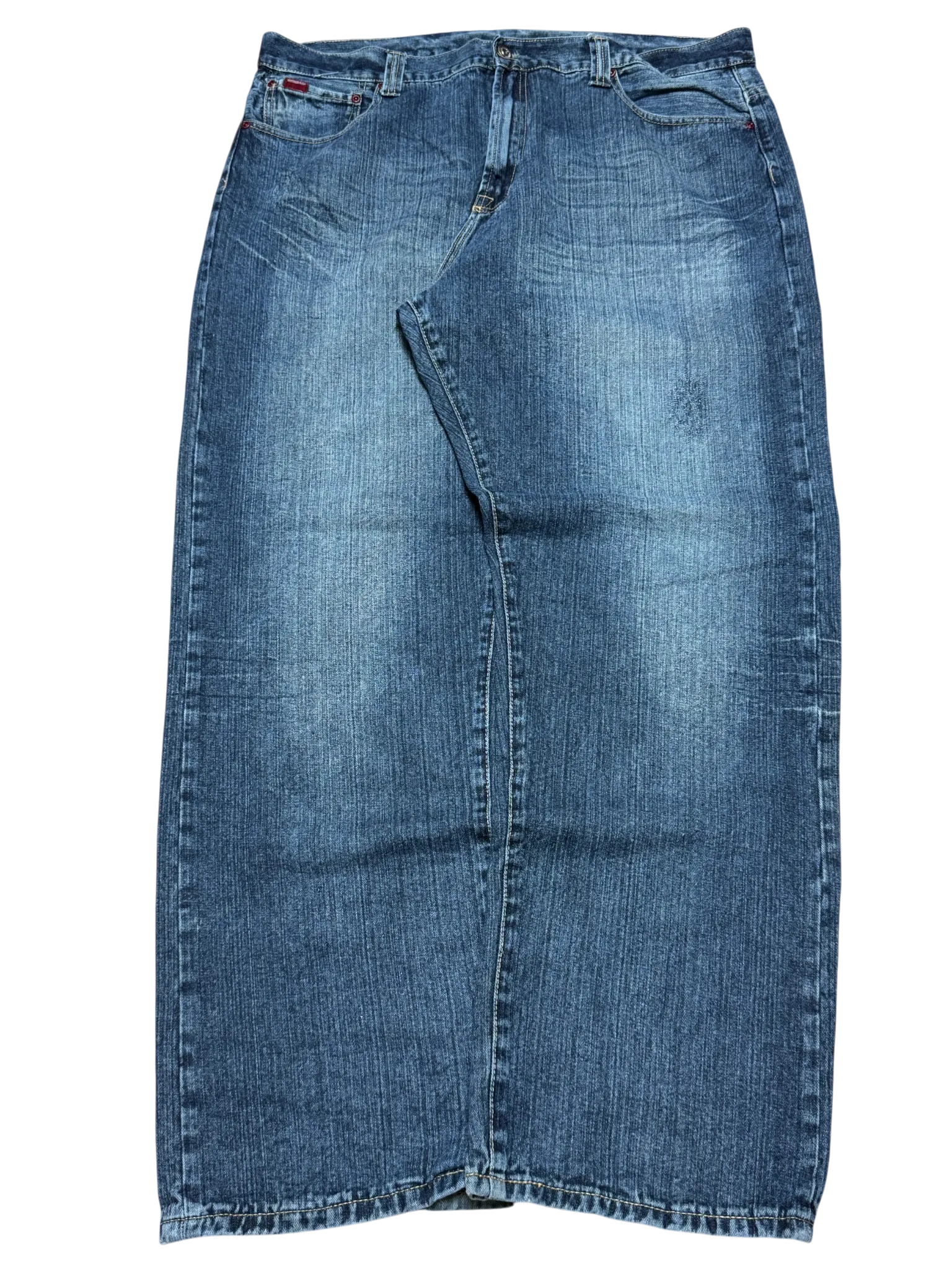 [V0949] Vintage y2k / 2000s Fubu blaue baggy jeans (Platinum Fubu)