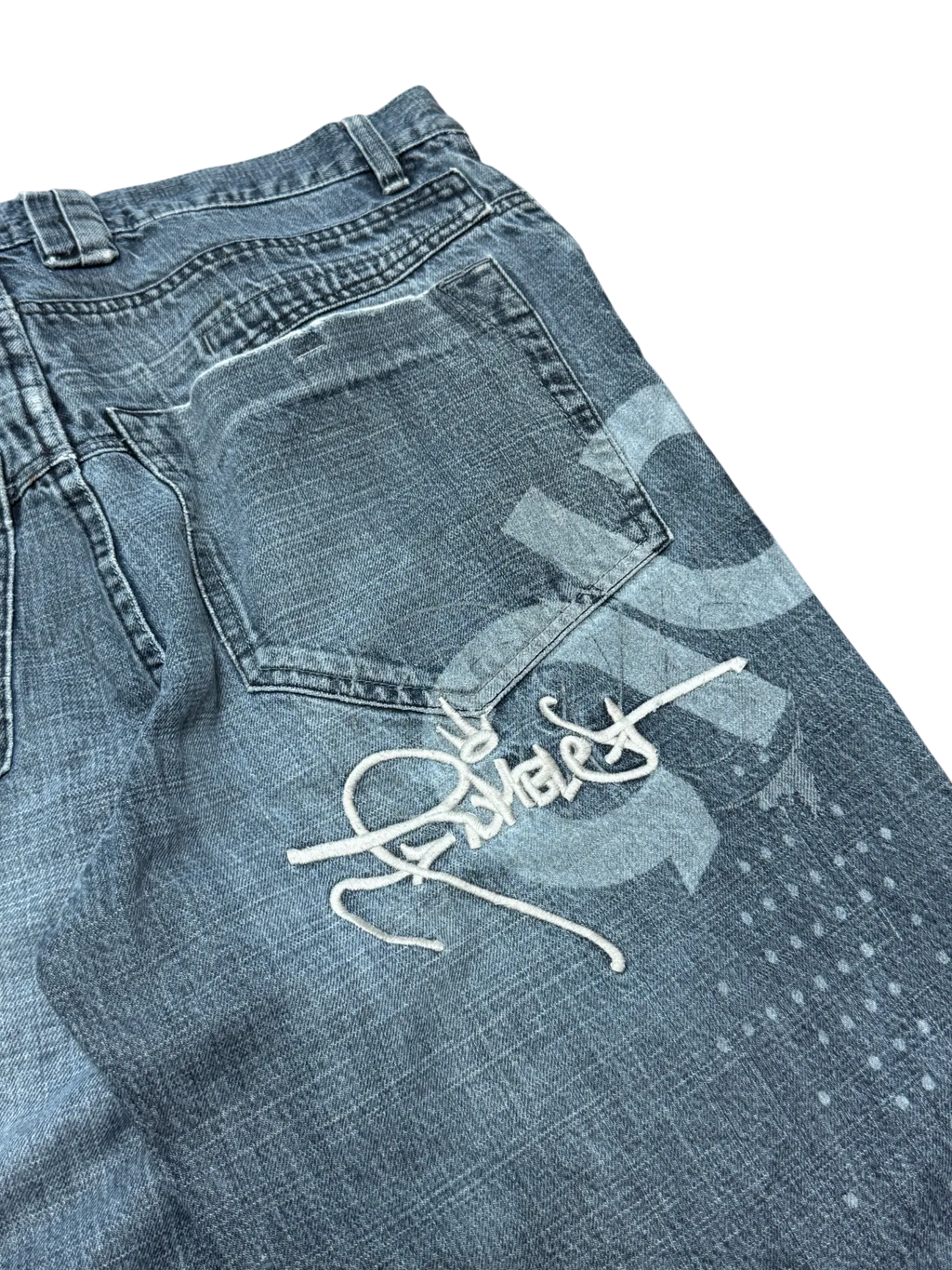 [V0901] Vintage y2k / 2000s Rumble blaue baggy jeans