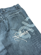 [V0901] Vintage y2k / 2000s Rumble blaue baggy jeans