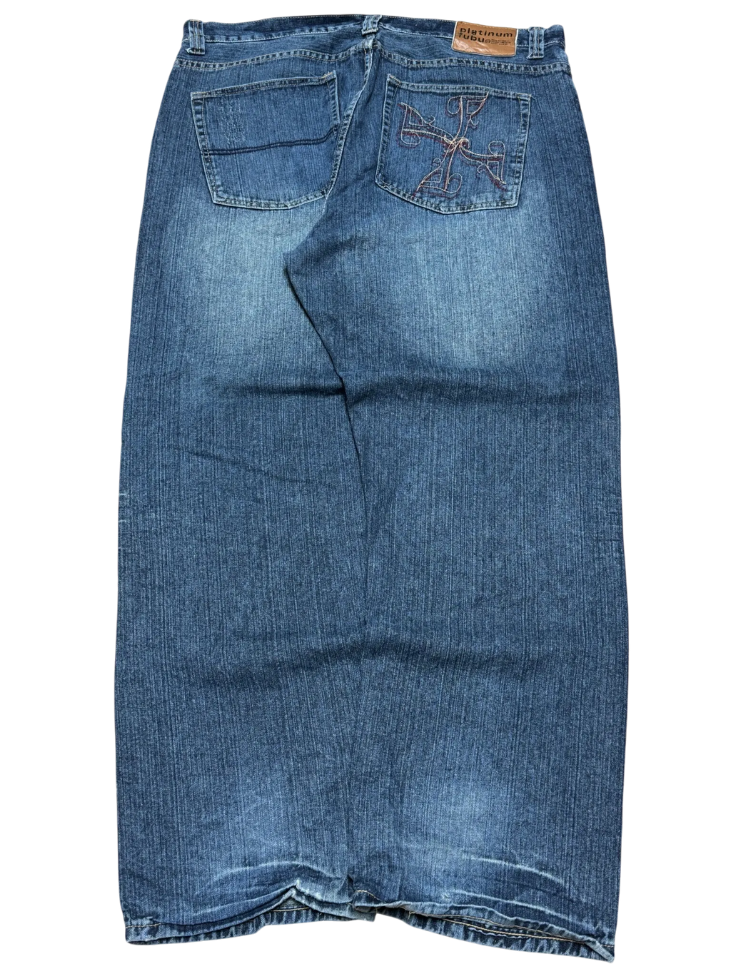 [V0949] Vintage y2k / 2000s Fubu blaue baggy jeans (Platinum Fubu)