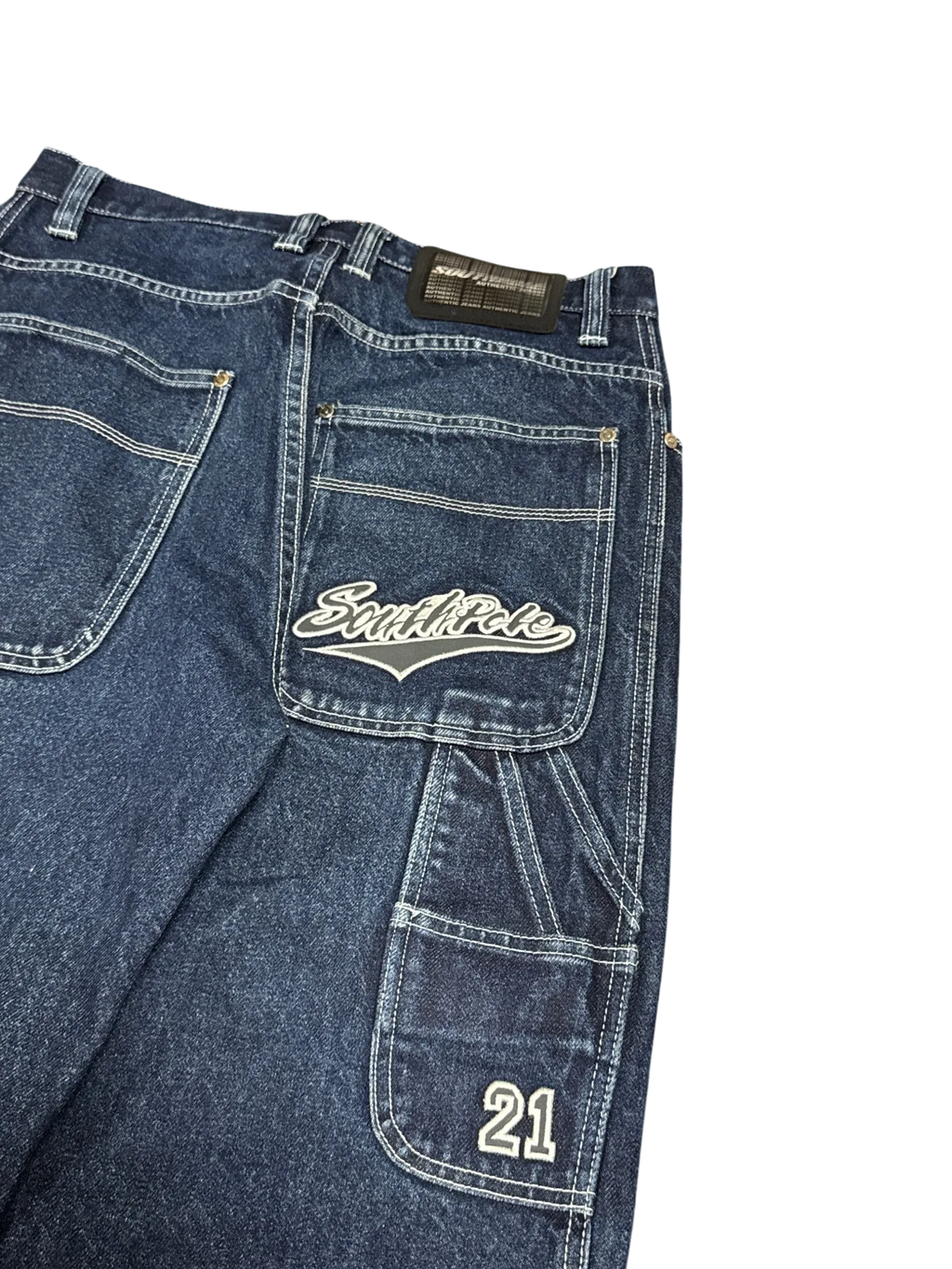 [V0886de] Vintage y2k Southpole marineblaue baggy jeans