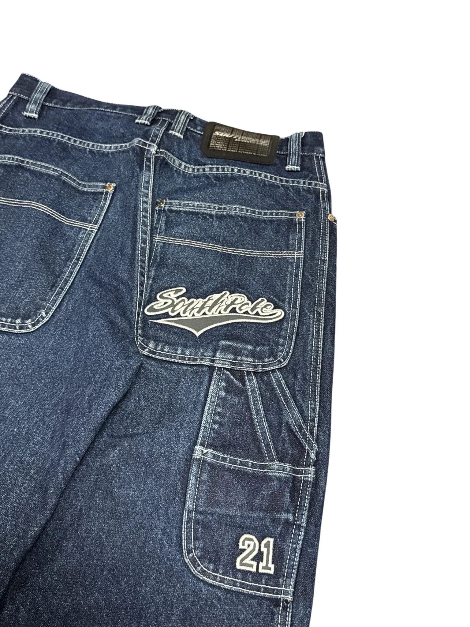[V0886de] Vintage y2k Southpole marineblaue baggy jeans