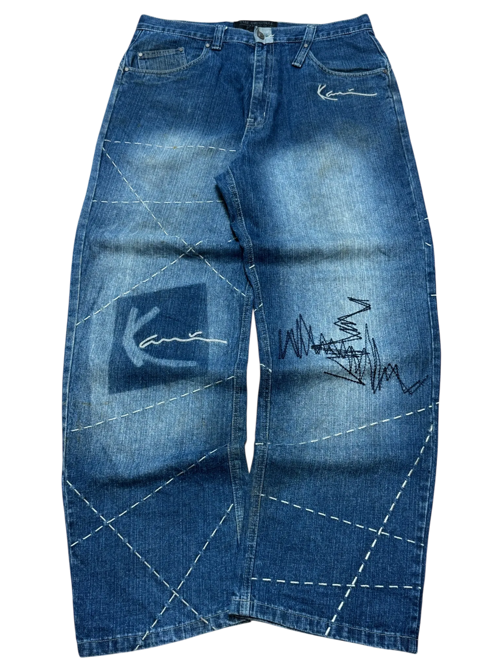 [V0941] Vintage y2k / 2000s Karl Kani blaue baggy jeans