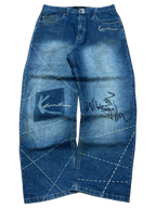 [V0941] Vintage y2k / 2000s Karl Kani blaue baggy jeans