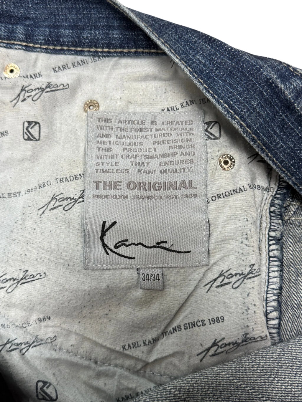 [V0941] Vintage y2k / 2000s Karl Kani blaue baggy jeans