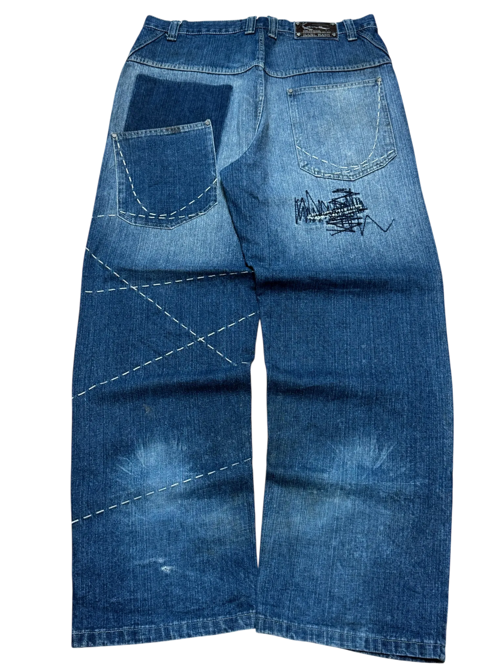 [V0941] Vintage y2k / 2000s Karl Kani blaue baggy jeans
