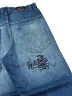 [V0941] Vintage y2k / 2000s Karl Kani blaue baggy jeans