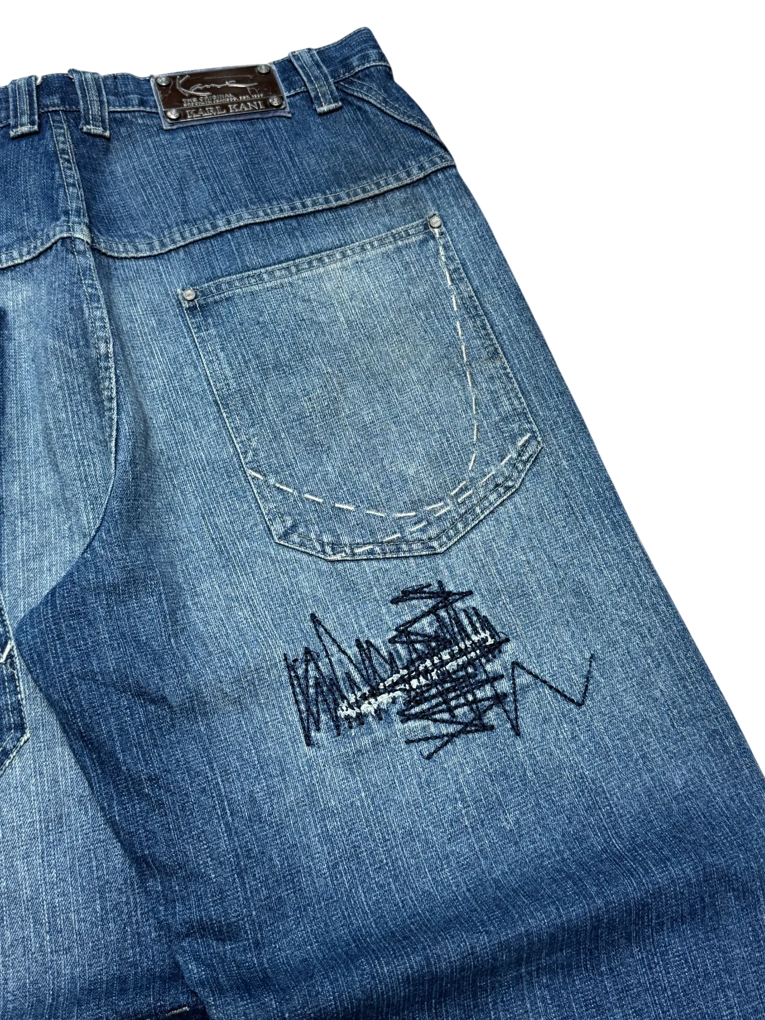 [V0941] Vintage y2k / 2000s Karl Kani blaue baggy jeans