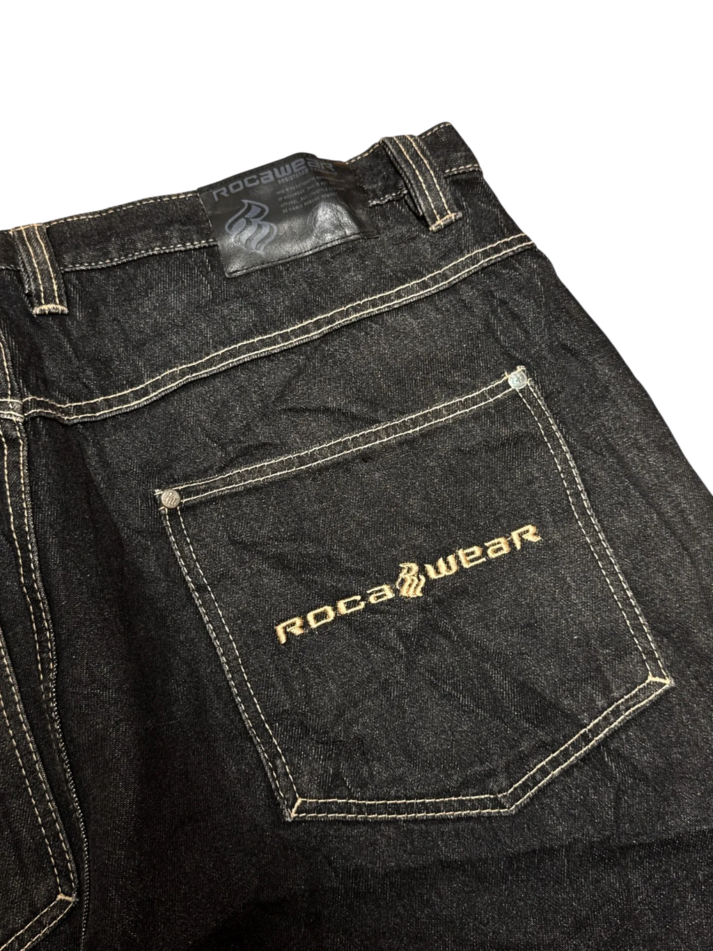 [V0930] Vintage y2k / 2000s Rocawear schwarze baggy jeans