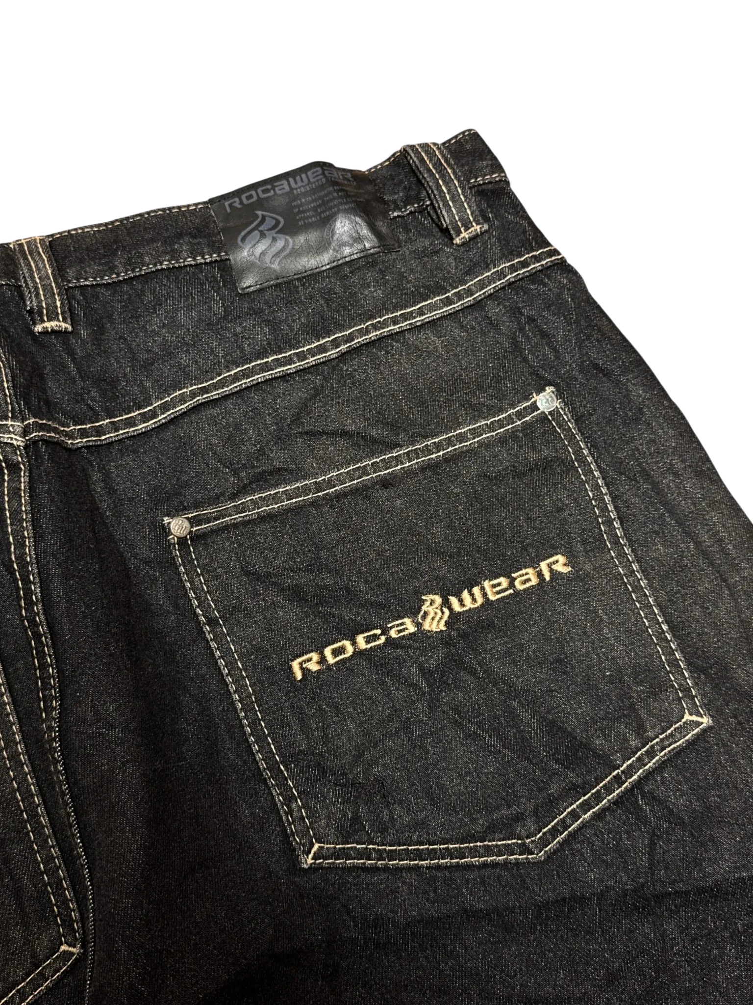 [V0930] Vintage y2k / 2000s Rocawear schwarze baggy jeans