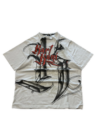 [V0884de] Vintage y2k Karl Kani weiß rotes T-Shirt