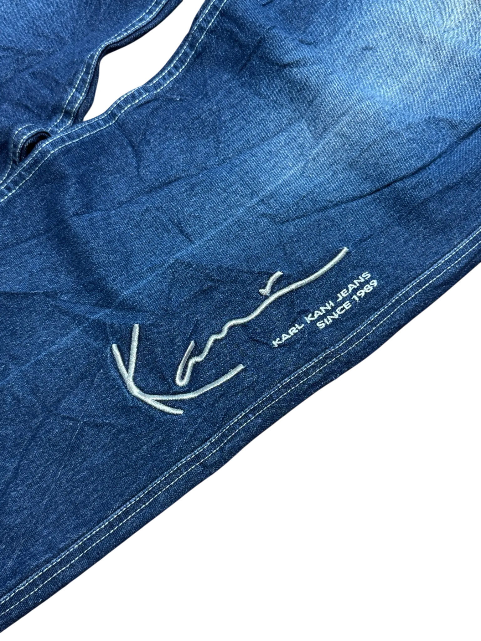 [V0940] Vintage y2k / 2000s Karl Kani marineblaue baggy jeans
