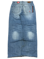 [V0942] Vintage y2k / 2000s Ecko blaue baggy jeans (Fight The Power)
