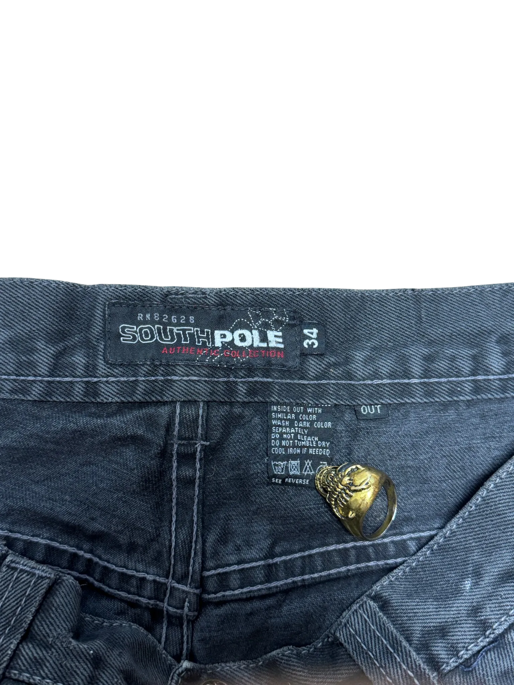 [V0955] Vintage y2k / 2000s Southpole schwarze baggy jeans