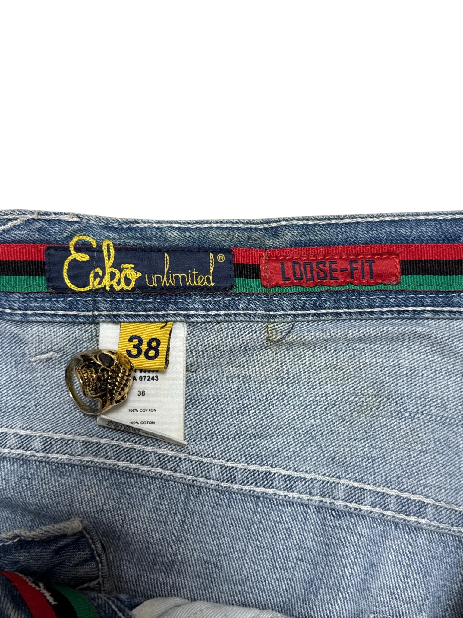 [V0942] Vintage y2k / 2000s Ecko blaue baggy jeans (Fight The Power)